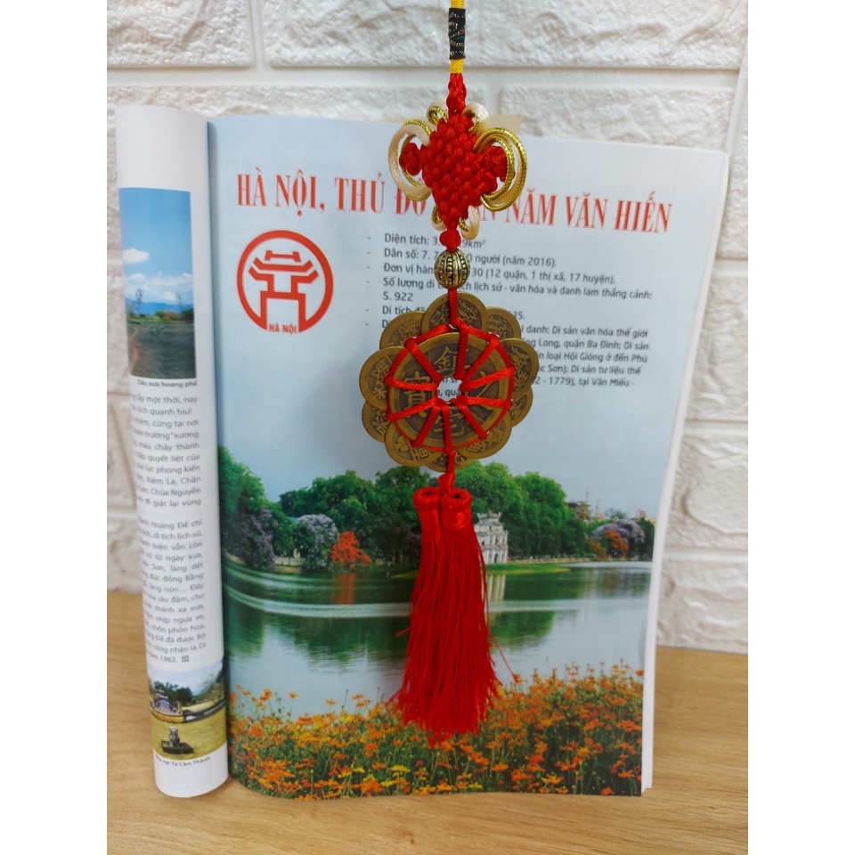 Dây Tiền Xu Hoa Mai Phong Thủy 10 Cánh Bằng Đồng