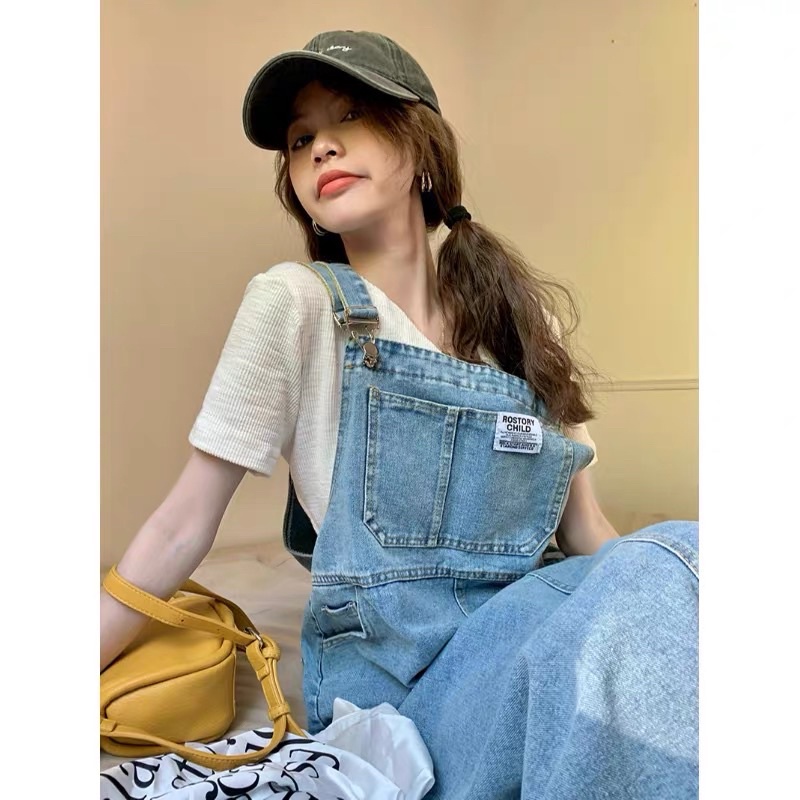 Yếm váy jean dài có sẵn