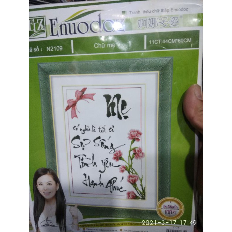 Tranh thêu chữ thập 20k/ 1kít