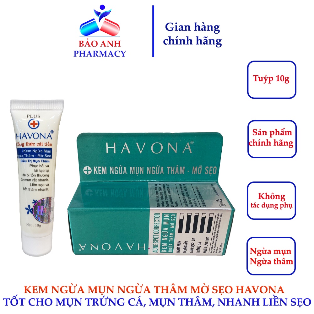Kem Ngừa mụn, Ngừa thâm, Mờ sẹo HAVONA – Tốt cho các trường hợp mụn trứng cá, mụn bọc, mờ thâm hiệu quả
