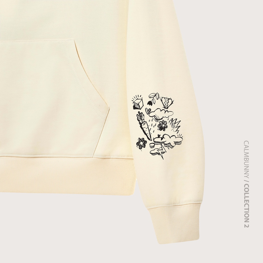 Combo set áo khoác hoodie CALMBUNNY nam nữ form rộng kem BUTTER | BigBuy360 - bigbuy360.vn