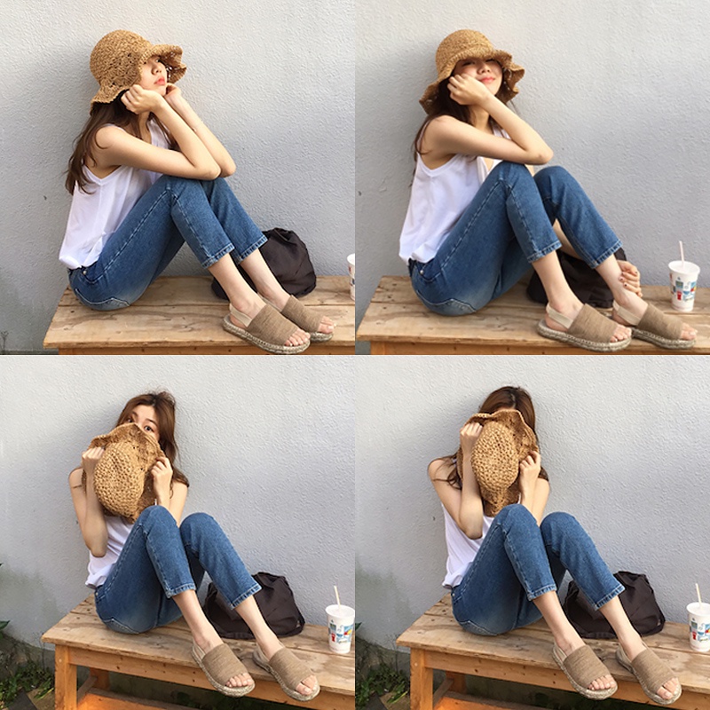 Nón Cói Rộng Vành Phong Cách Hàn Quốc Thời Trang Đi Biển Cho Nữ