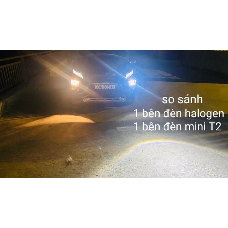 Bi Led T2 Light Mini H4 Siêu Sáng Hàng Chính Hãng MA Racing