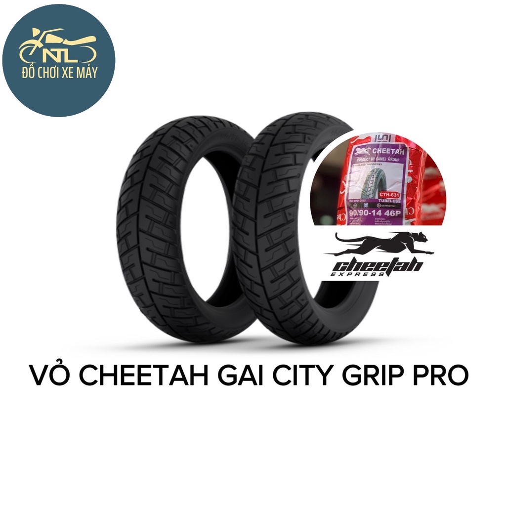 Vỏ Xe ga Cheetah Gai City Grip Pro Size 80 90-14, 90 90-14 Vario,Airblade