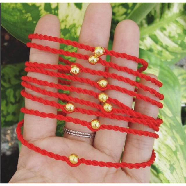 Sỉ Vòng tay may mắn gắn bi vàng (Size 2mm) | BigBuy360 - bigbuy360.vn