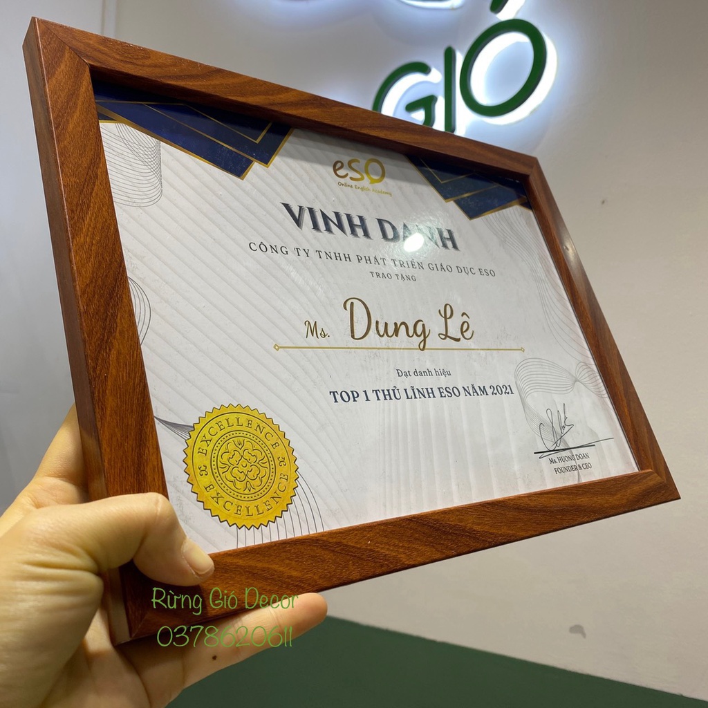 Khung bằng khen A4 nâu hộp ,ảnh thật shop chụp, khung chứng chỉ, trao thưởng
