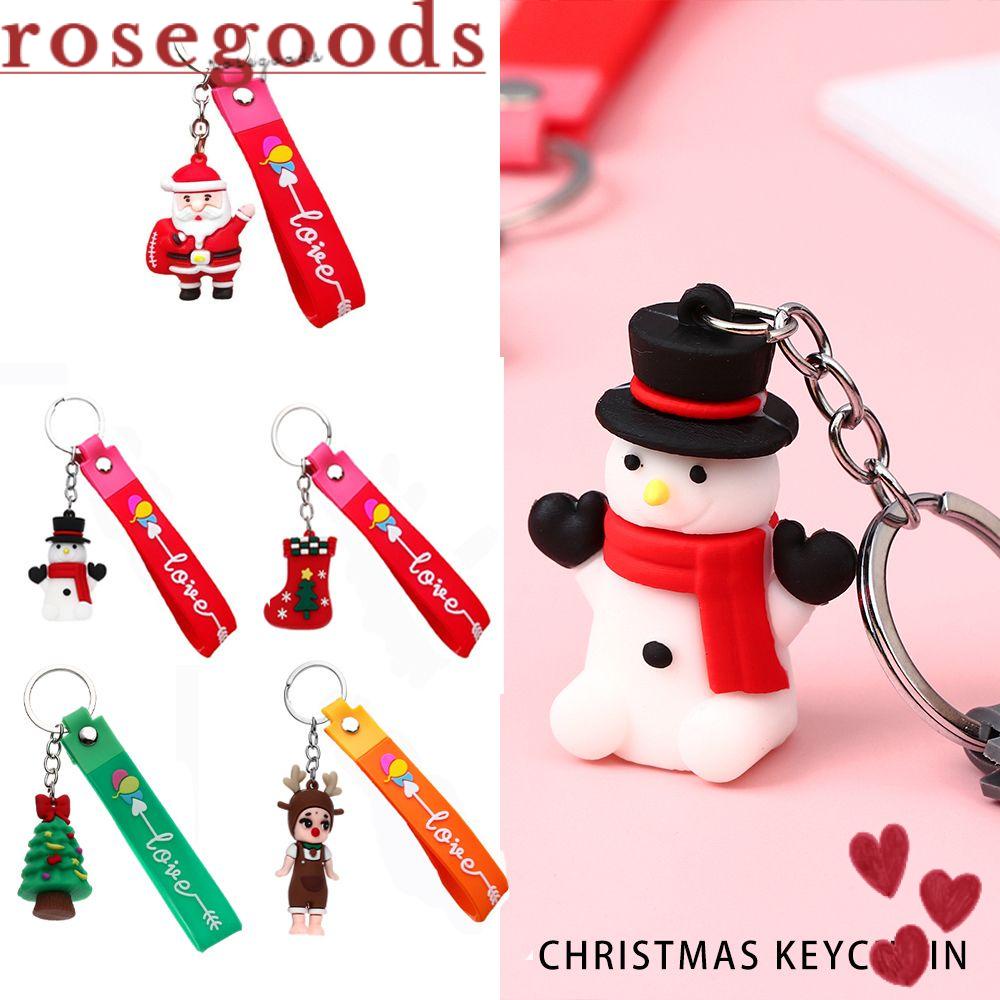 Móc Khóa Hình Ông Già Noel / Người Tuyết Hoạt Hình Trang Trí Cây Thông Giáng