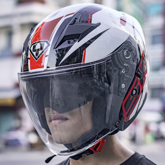 Đổ buôn - Mũ bảo hiểm 3/4 YoHe 878 - 2 kính, mũ phượt. nón bảo hiểm Motor. nón 3/4. nón 2 kính