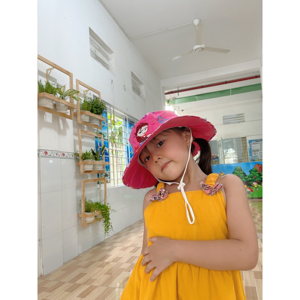 Mũ rộng vành hình công chúa cho bé(4-8 tuổi)