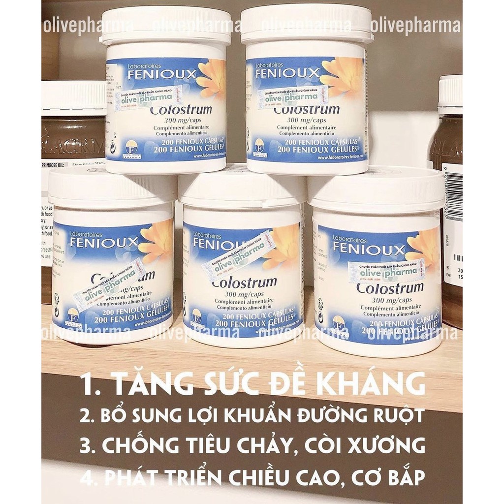 Sữa non Pháp Fenioux Colostrum phát triển não bộ cho nhiều độ tuổi (200 viên)