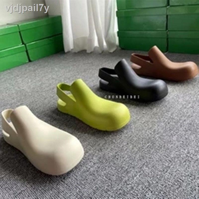Axige Mona giày cùng kiểu B thạch Baotou dép cao su của phụ nữ đi mưa mùa hè bánh xốp nền tảng và