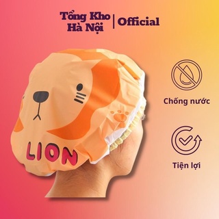 Mũ Trùm Đầu Nilon Tránh Ướt Tóc - Nón Tắm Hình Thú Tránh Ướt Tóc - Mũ Chụp Ủ Tóc Có Thun