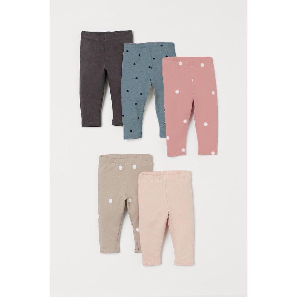 B521- SET 5 QUẦN LEGGING DÀI CHẤM BI