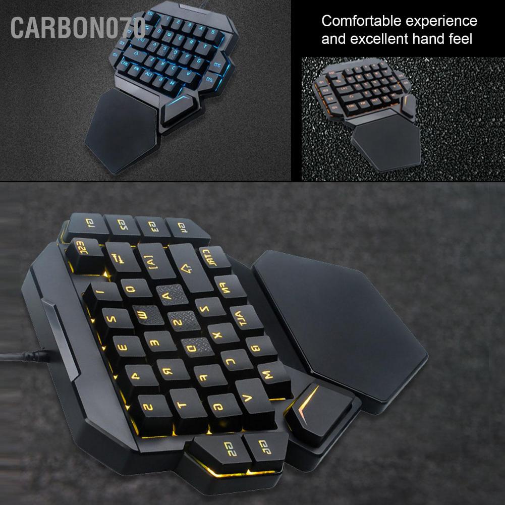 [Hàng Sẵn] Bàn phím giả cơ 1 tay chơi game K50 35 phím đèn RGB có thể lập trình tiện dụng cho PC/ laptop/ điện thoại【Carbon070】