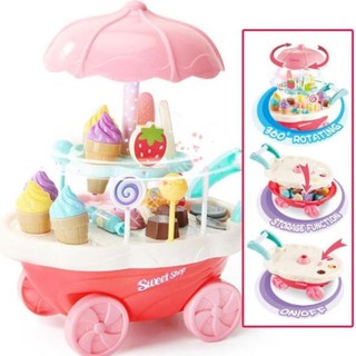 Đồ chơi xe kem 2 tầng có nhạc cho bé . .