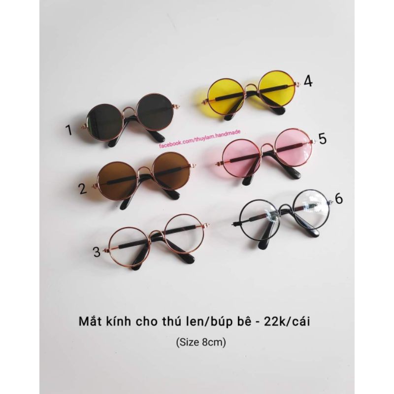 Mắt kính 8cm cho thú len/búp bê