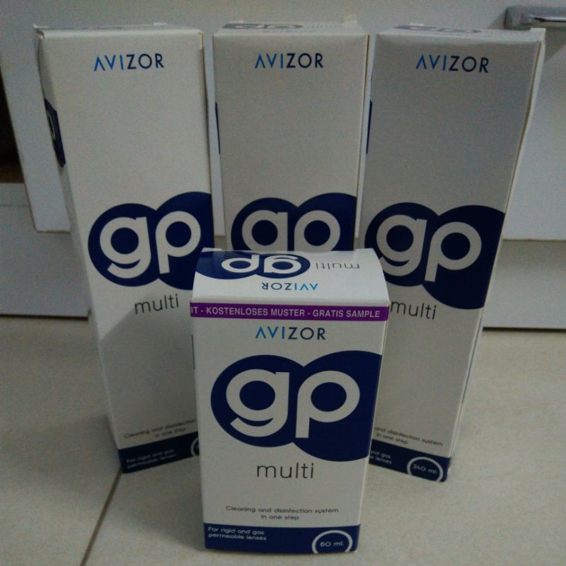 [Tặng 1 lọ 60ml] Combo 3 lọ dung dịch ngâm kính áp tròng cứng Avizor GP multi 240ml