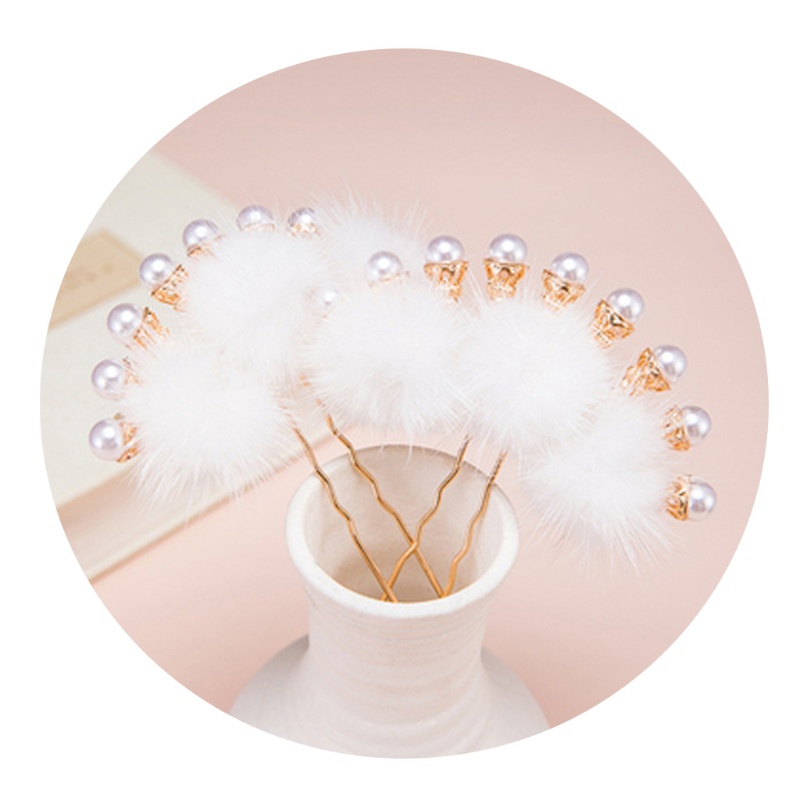 Trâm Cài Tóc Đính Ngọc Trai Phối Lông Tua Rua Phong Cách Trung Hoa Cổ Điển