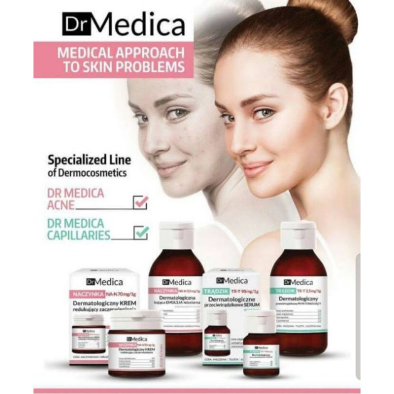 Bộ sản phẩm cho da mụn Bielenda Dr Medica Dermatogical Anti Ance (toner / serum / kem dưỡng)