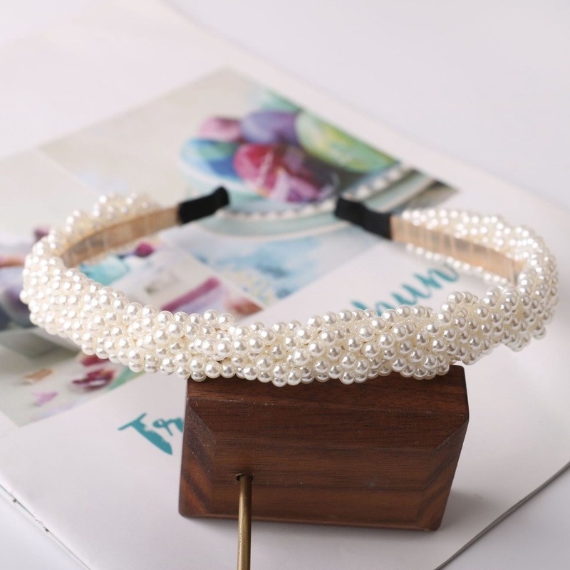 Băng Đô Cài Tóc Đính Ngọc Trai Thời Trang Dành Cho Nữ