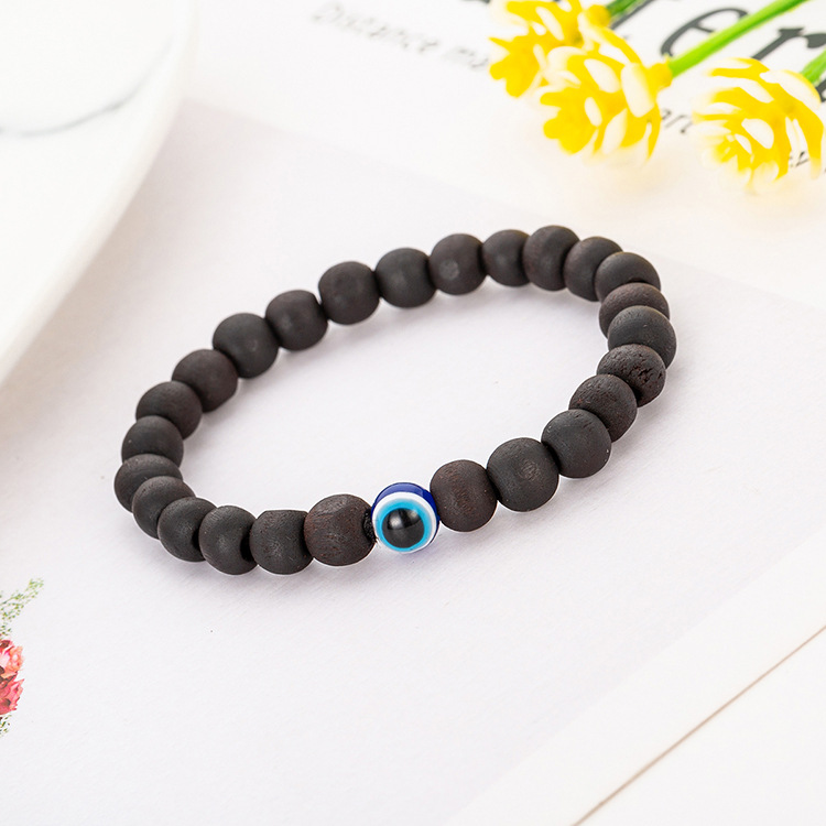 Vòng tay chuỗi hạt đá mắt quỷ thiết kế cá tính cho nam