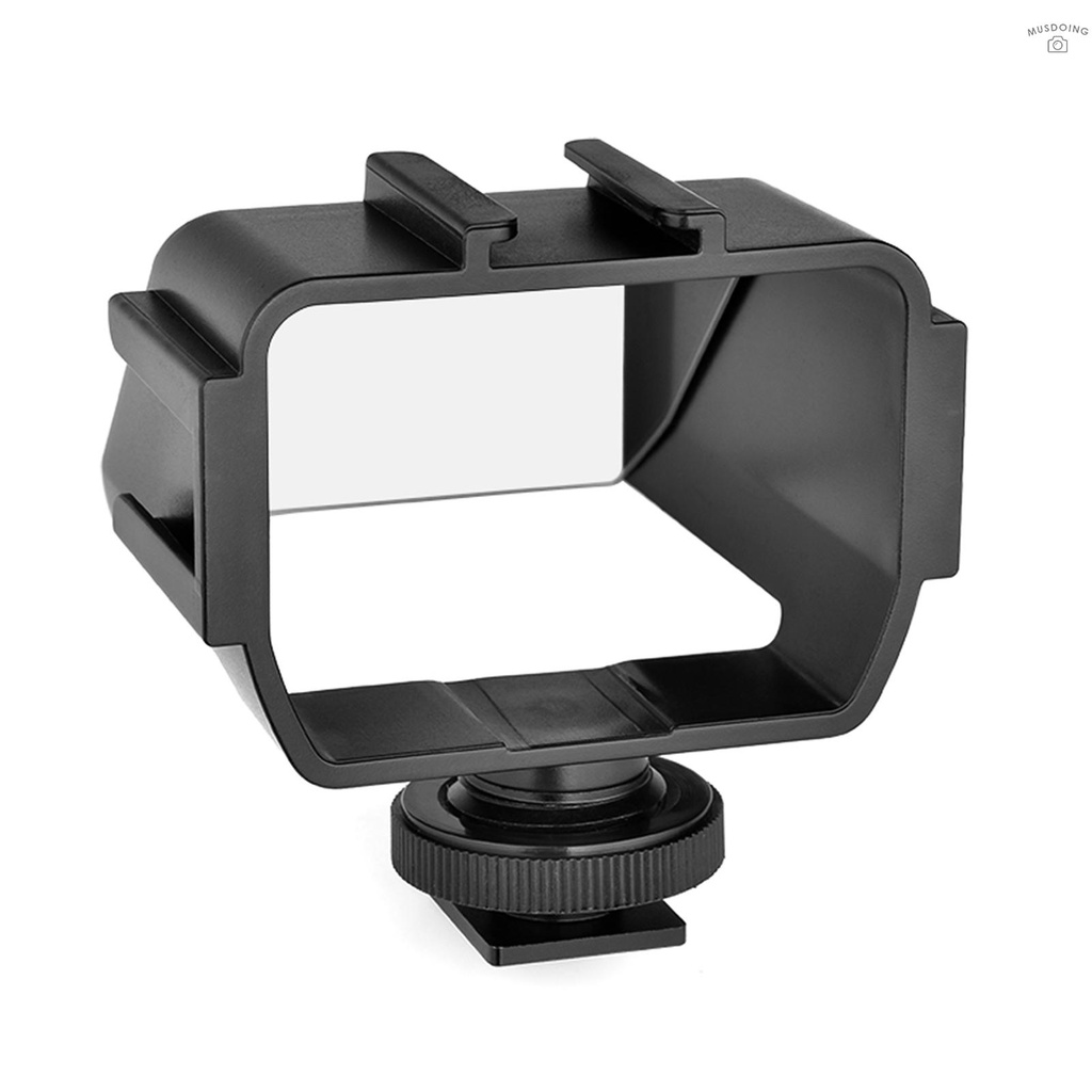 Màn hình gương lật Andoer ngàm 3 cold shoe gắn LED mini Sony A6000/ A6300/ A6500/ A72 Series/ A73 Nikon Z6/ Z7S