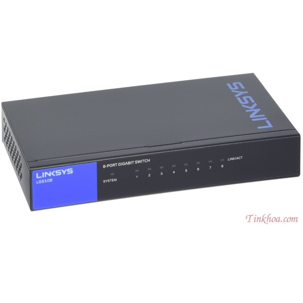 [Mã 33ELSALE hoàn 7% đơn 300K] THIẾT BỊ CHUYỂN MẠCH LINKSYS 8-PORT LGS108