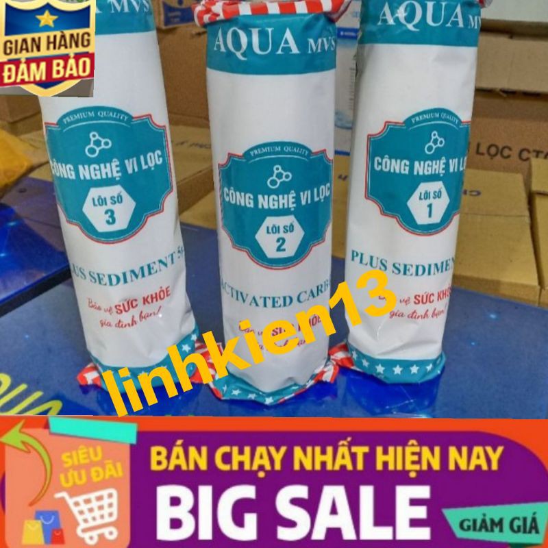 [TRỢ GIÁ] BỘ LỌC NƯỚC AQUA  1,2,3 túi xanh