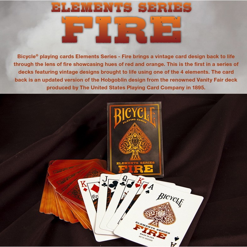 Bicycle Fire Playing Cards Paper Cards Magic Poker Card Magic Trick Collection Card Gaming Card