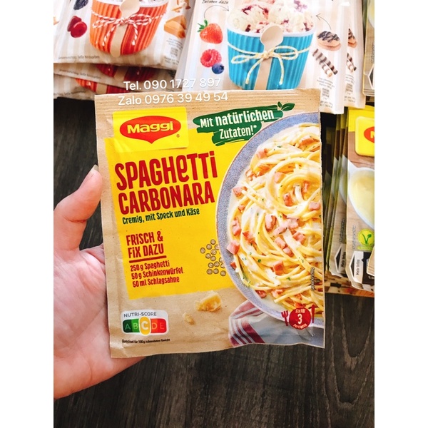 Gia Vị Sốt Mỳ Ý Maggi Spaghetti Carbonara 35g (BAO BÌ MỚI)