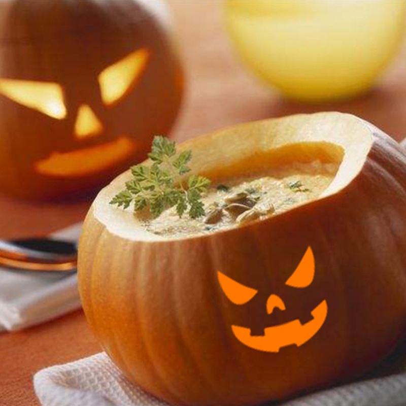 Bộ 25 Khuôn Vẽ Hình Bí Ngô Halloween Thú Vị