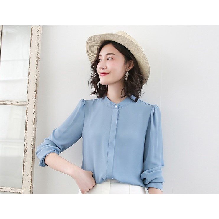 ÁO KIỂU SƠ MI NỮ TAY DÀI CÔNG SỞ THỜI TRANG ĐẸP𝑭𝑹𝑬𝑬𝑺𝑯𝑰𝑷[Giá gốc tận xưởng] ÁO KIỂU NỮ CÔNG SỞ