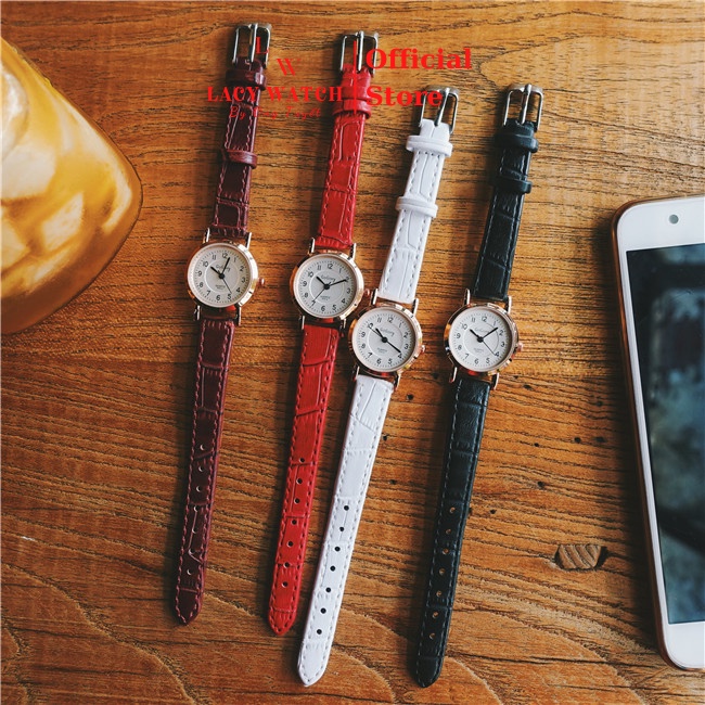 Đồng hồ nữ LaCy Watch đồng hồ đeo tay dây da mặt tròn nhỏ cọc số Arabic phong cách vintage DHJI0001 | BigBuy360 - bigbuy360.vn