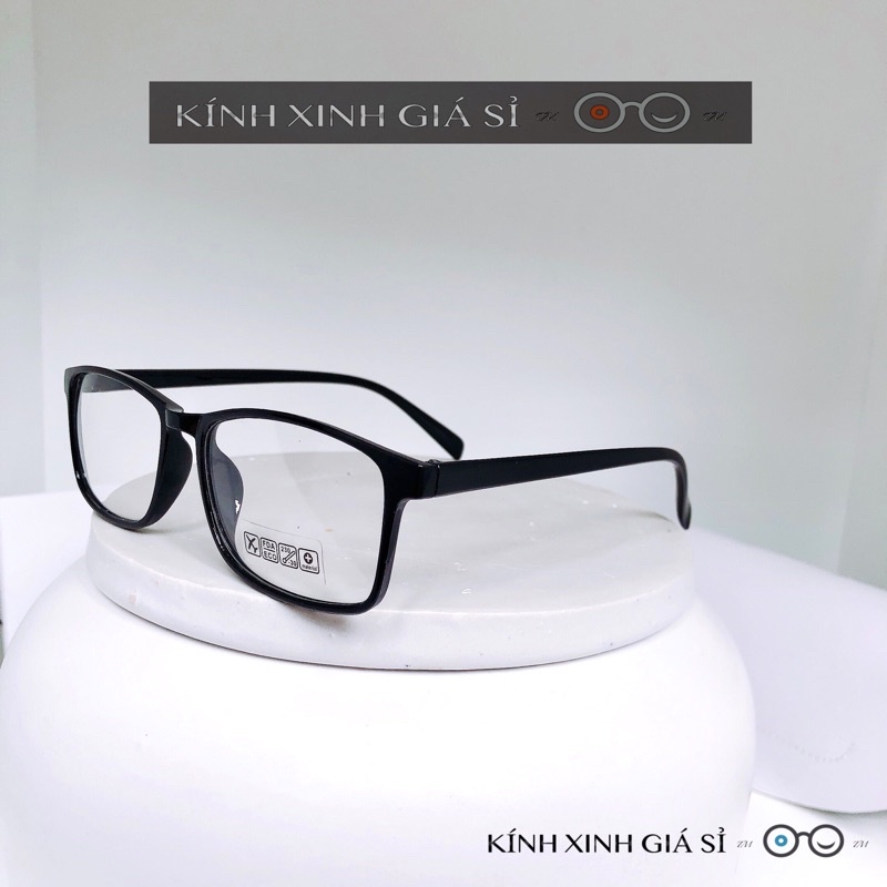 Gọng mắt kính vuông trơn nam nữ mang mát hoặc ráp cận viễn loạn
