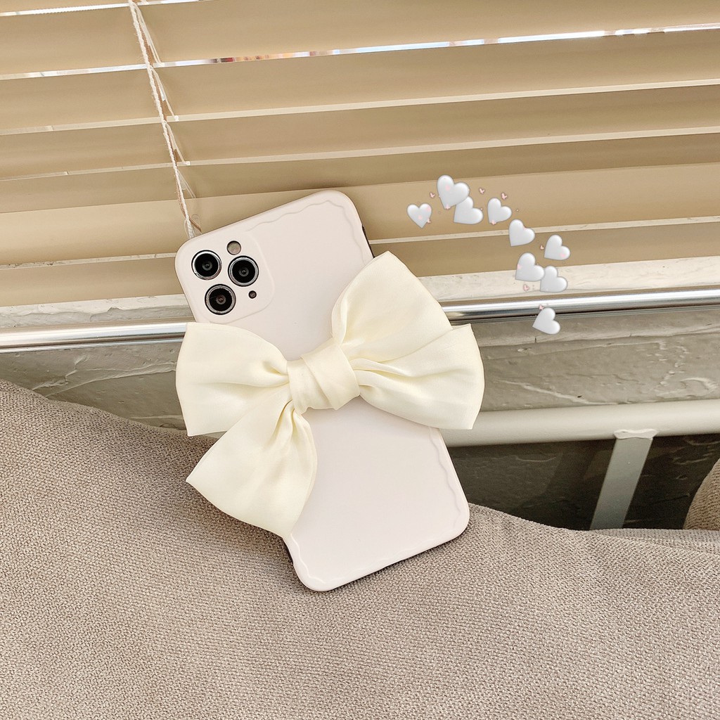 Ốp Điện Thoại Lụa Mềm Hình Nơ Lớn Cho Iphone x/xs12 12 mini 12 Pro max xr xs max iPhone11 11 Pro 11 Promax