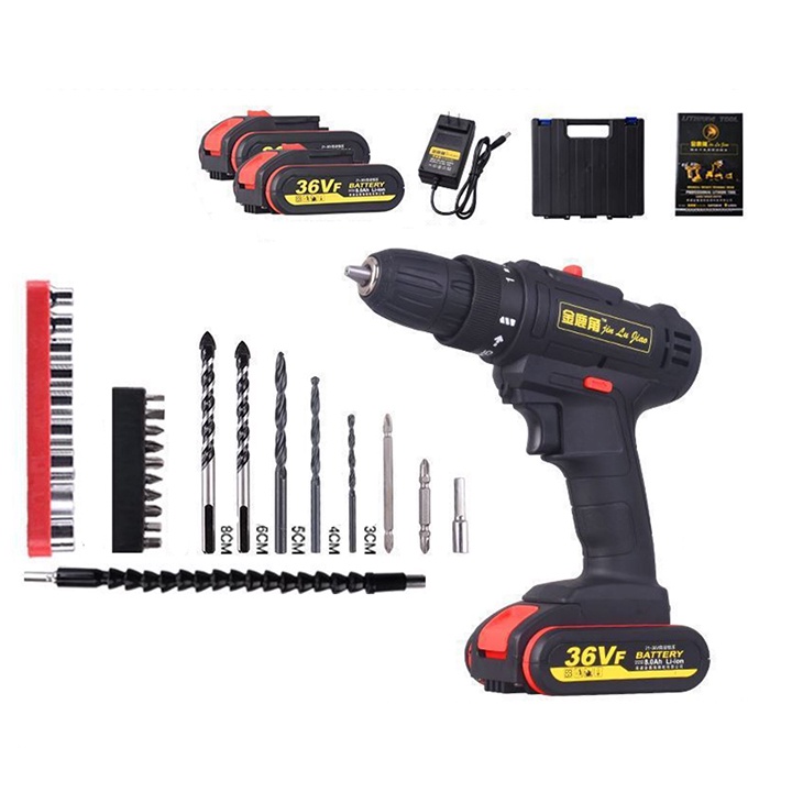 Máy khoan, bắt vít dùng pin 36V Chính Hãng Lugiao 2 PIN