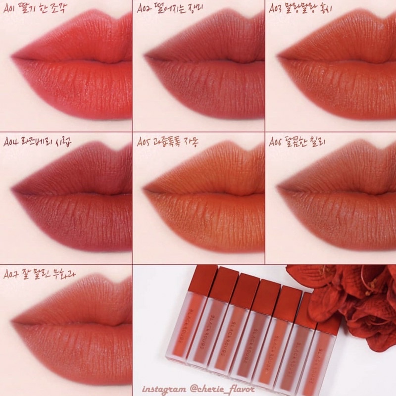 Son kem lì Black Rouge Air Fit Velvet Tint Full Version