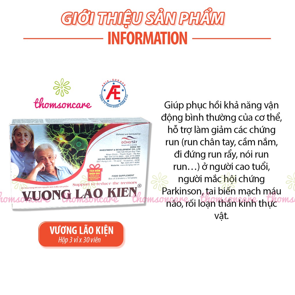 Vương Lão Kiện - Giảm run tay run chân ở người cao tuổi- có tem tích điểm mua 10 tặng 1