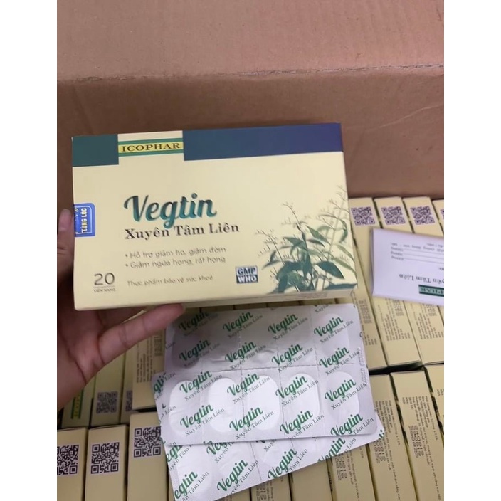 Xuyên Tâm Liên - Hộp 20 viên uống thảo mộc hỗ trợ phòng ngừa các vấn đề về hô hấp - Hàng chính hãng