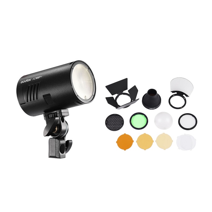 Đèn Flash Godox AD100 Pro kèm bộ tản sáng AK-R1