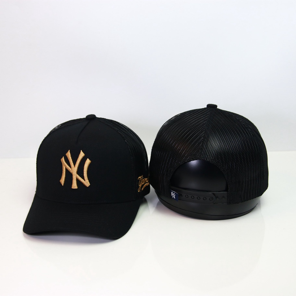 Mũ lưỡi trai MLB NY,LA,BOSTON cotton thêu logo thêu nổi, thêu chữ Yankees, sau có đuôi lưới full tem tag mã vạch