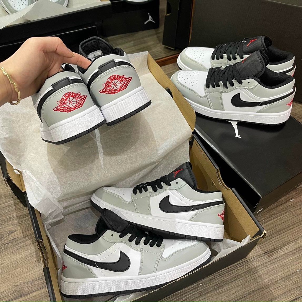 Giày Jordan 1 low smoke grey xám cổ thấp bản cao cấp 1-1 trung full phụ kiện