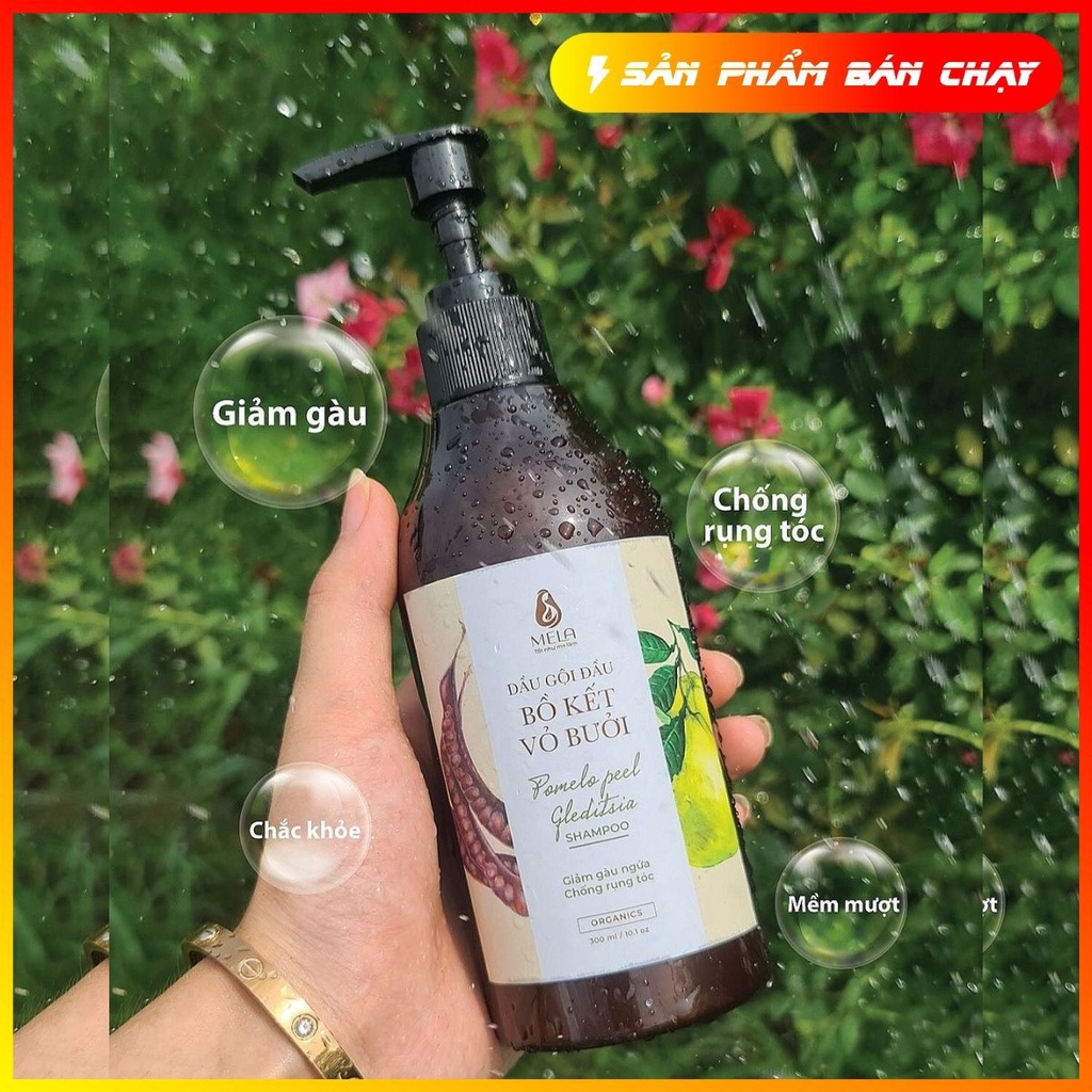 Dầu gội bồ kết - vỏ bưởi ( 300 ml ) MELA sản phẩm mới