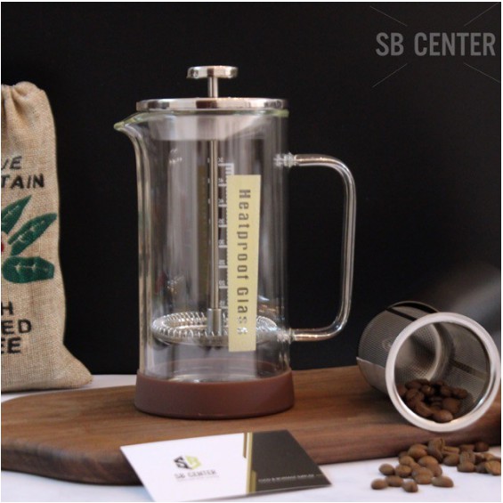 French Press - Bình Pha Trà, Cà Phê Thuỷ Tinh Heatproof