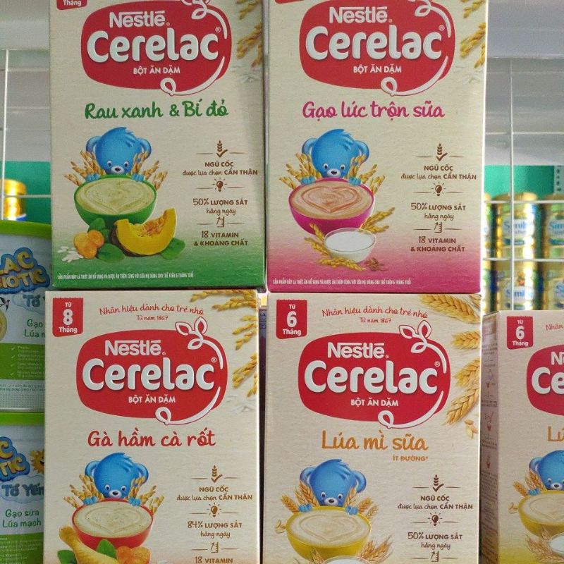 Bột ăn dặm Cerelac cho bé từ 6 tháng 200g