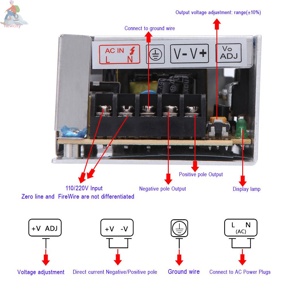 Mới Bộ Nguồn Đèn Led 12v 2.5a 30w