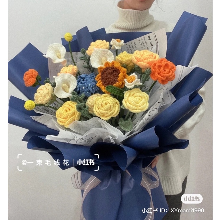 Bó hoa len handmade-P5