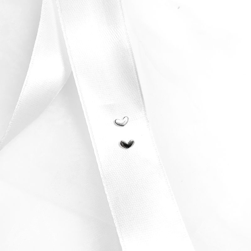 Khuyên Tai Bạc Blue Peach Tini Heart KT340