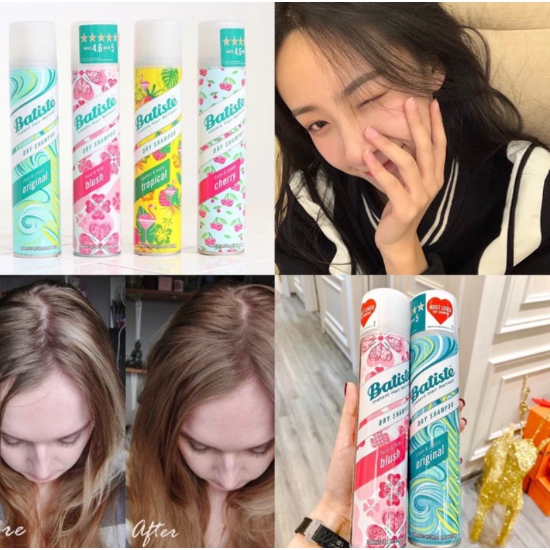 Dầu Gội Khô Batiste Dry Shampoo 200ml