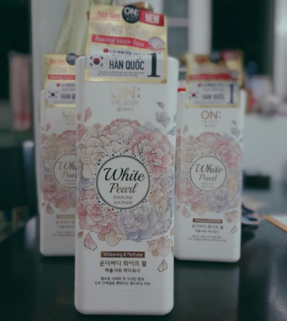 [HÀNG MỚI CÓ SẴN] Sữa tắm nước hoa ON: The Body ngọc trai 500g - Sữa tắm White Pearl cao cấp thơm mát ngày dài